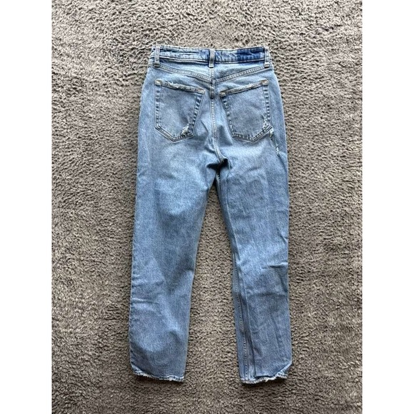 Abercrombie & Fitch The Dad High Rise Curve Love Denim Jeans Blue Womens Size 27 - Picture 2 of 16